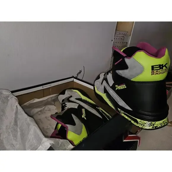 British Knights Dymacel High Tops Size 9.5 Shoes NWT Grey/lime Green/cobal #207